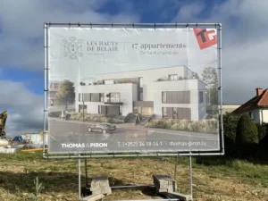 Bâche atelier publicitaire Luxembourg