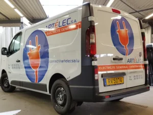 Véhicule semi ou covering Atelier Publicitaire Luxembourg.